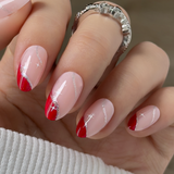 Glitter Star short almond press-on nails