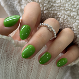 Green Muse Rs almond press-on nails