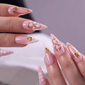 Designer s Pick | Ivory Bloom L Stiletto stiletto press-on nails