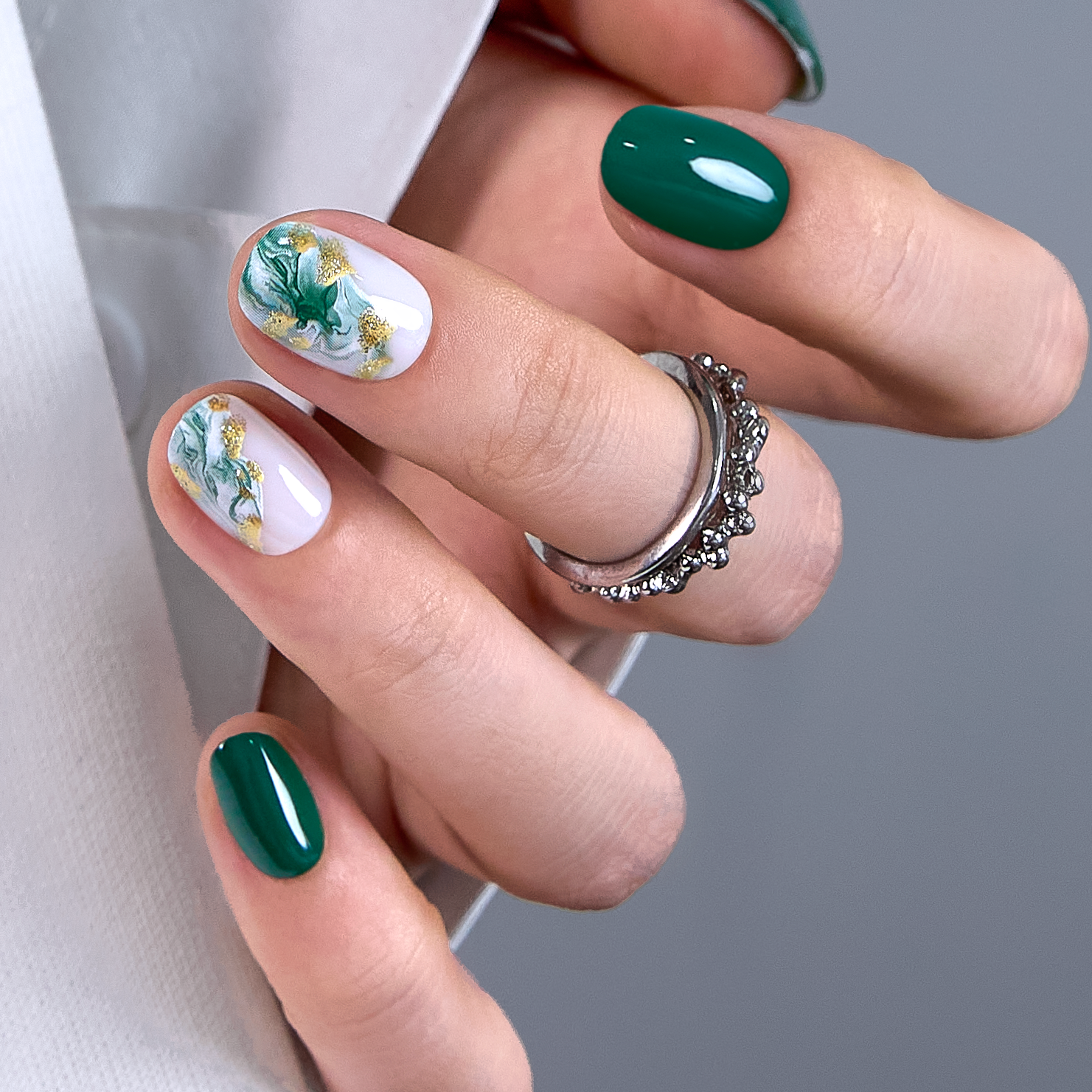 Jade Whisper RS Squoval squoval press-on nails