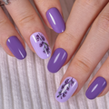Lavender medium oval press-on nails