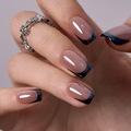 Midnight French medium squoval press-on nails