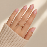 Milky Pink medium almond press-on nails