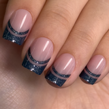 Mysterious Purple short squoval press-on nails