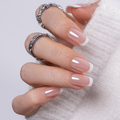 Nude Rhapsody medium squoval press-on nails