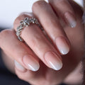 Pearl Fade S Oval short oval press-on nails