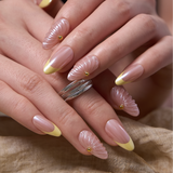 Pearl Tides M Almond almond press-on nails