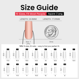 Pink Valentine long square press-on nails product view
