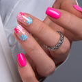 Pink Wave S Squoval squoval press-on nails