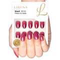 Plum Shine Gel short oval soft gel press-on nails