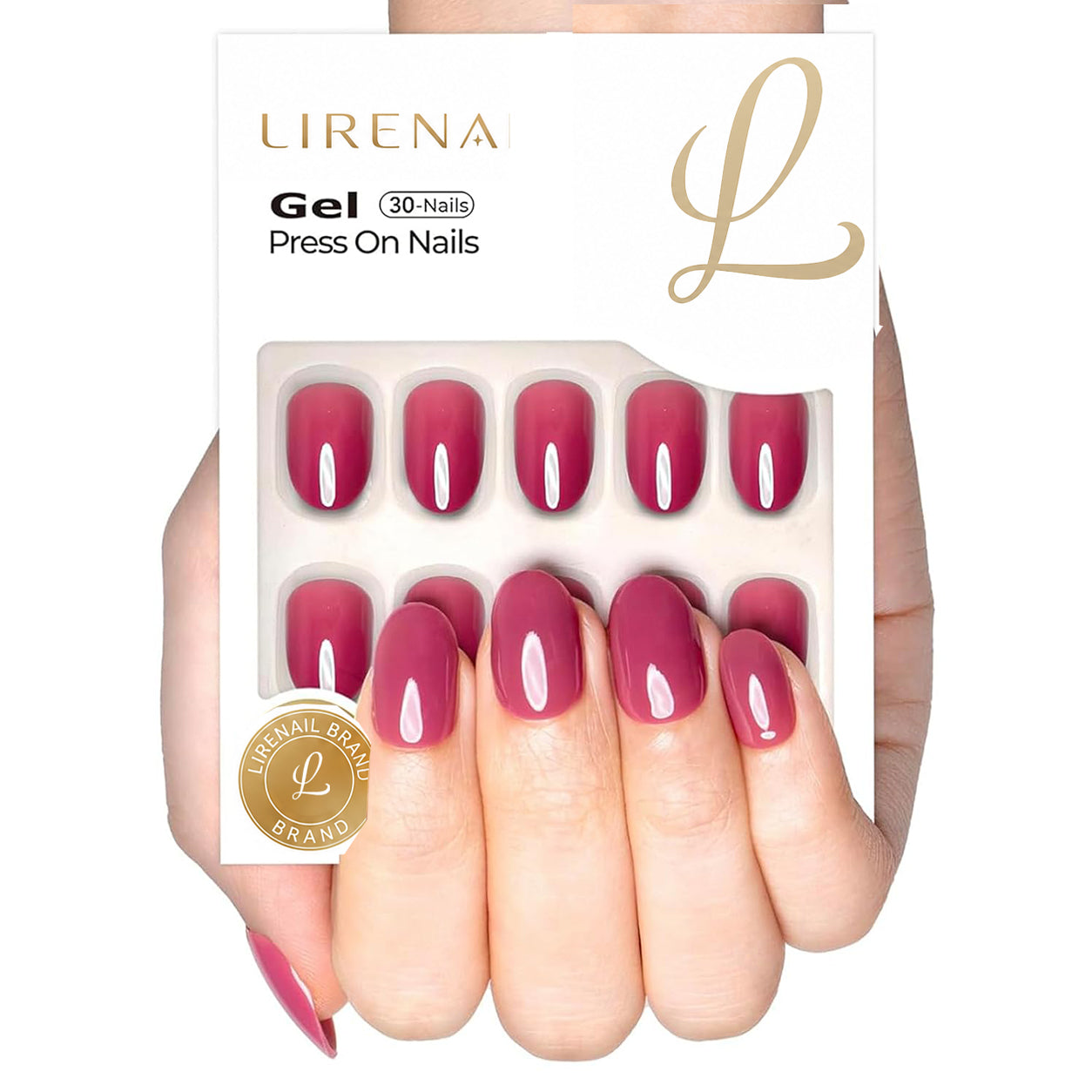 Plum Shine Gel – S Oval (Soft Gel)