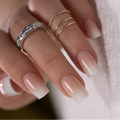 Porcelain Glow M Square medium square press-on nails