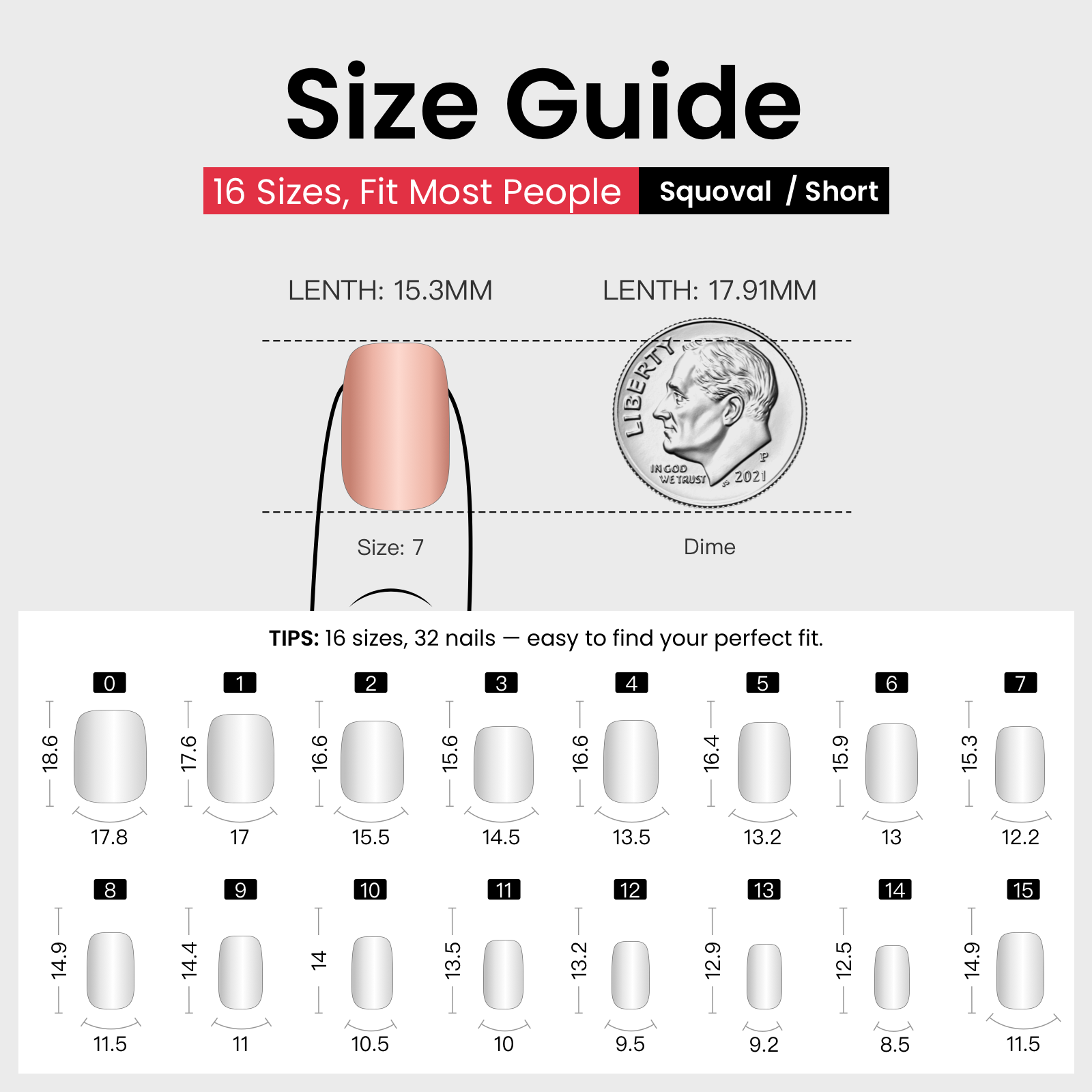Size Guide | Lirenail Press-On Nails