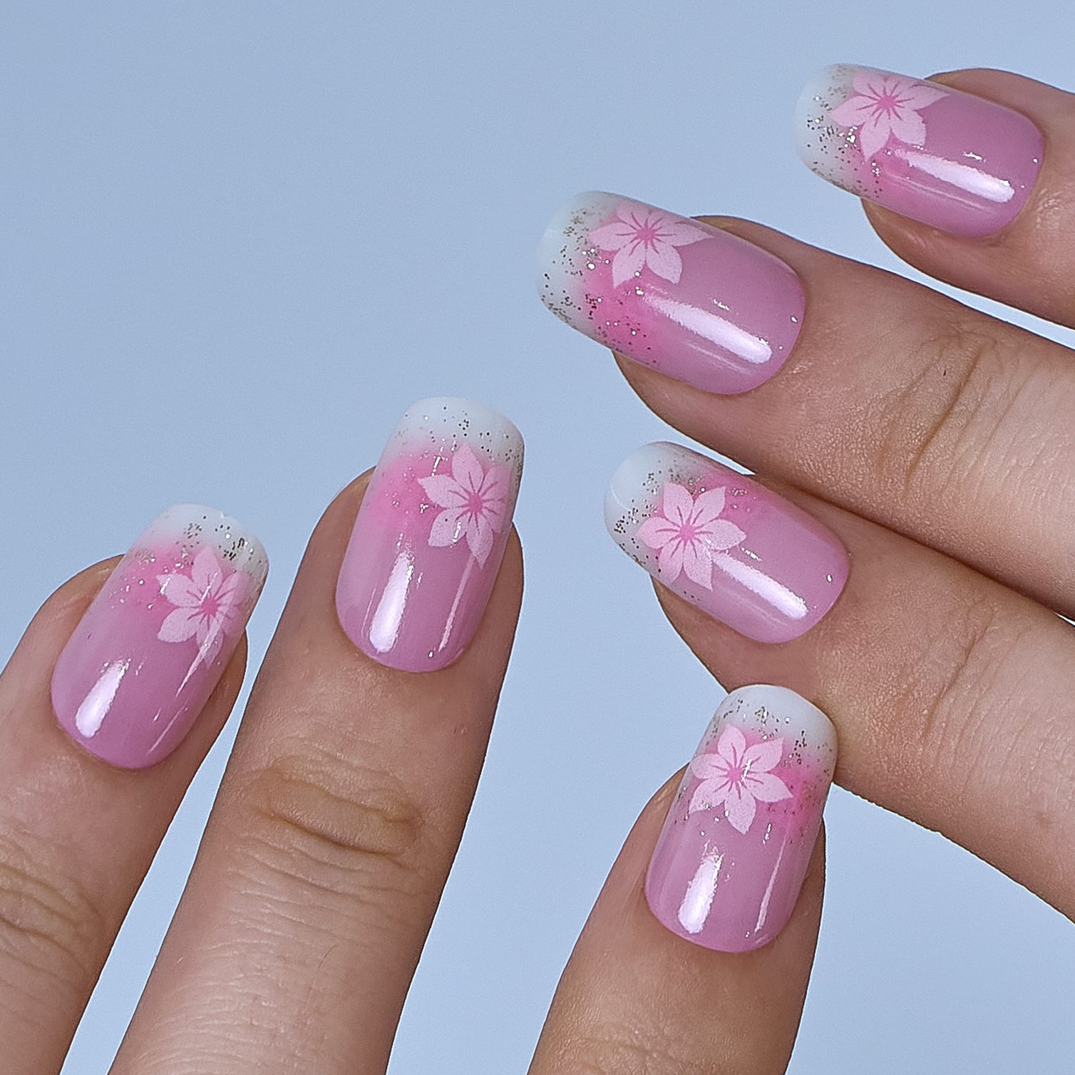 Cherry Blossom M Squoval squoval press-on nails