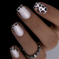Leopard Chic – short Squoval press-on nails