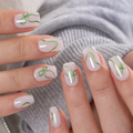 Ribbon Glow S Squoval squoval press-on nails