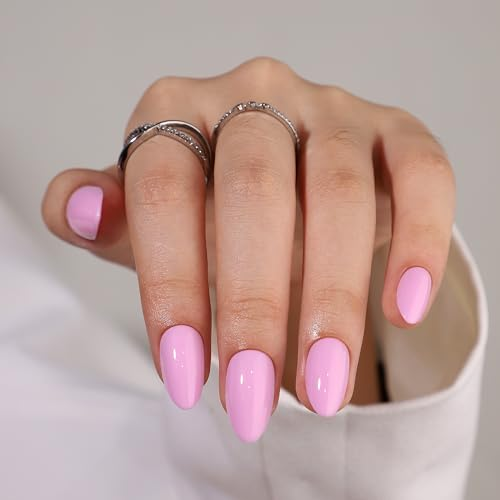 Rosy Silk S Almond almond press-on nails