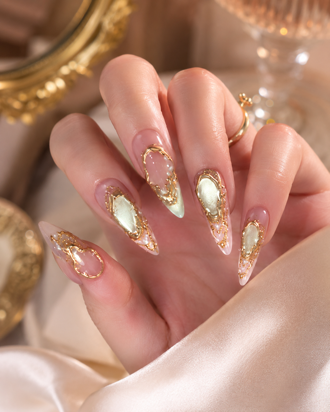 Sage Empress Press-On Nails