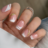 Soft Veil Luster short squoval press-on nails