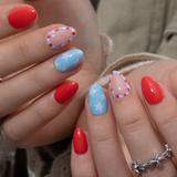 Star Parade RS Almond almond press-on nails