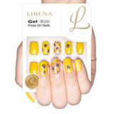 Sunny Bee medium squoval press-on nails