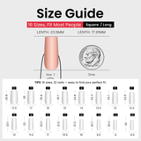 Sunset Ember long square press-on nails product view