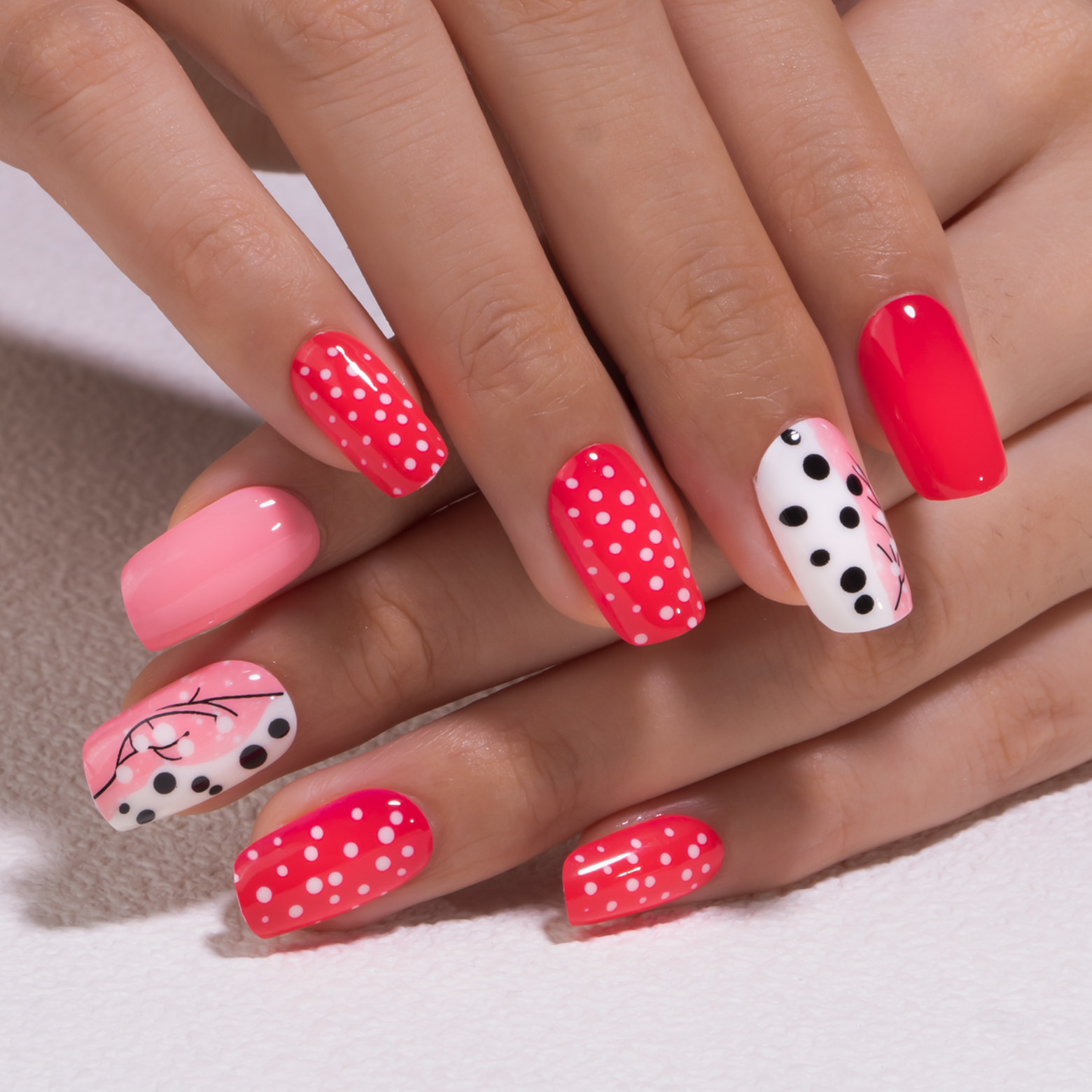 Sweet Pop Dream medium squoval press-on nails