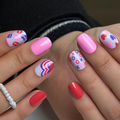 Sweetheart Shades Rs squoval press-on nails