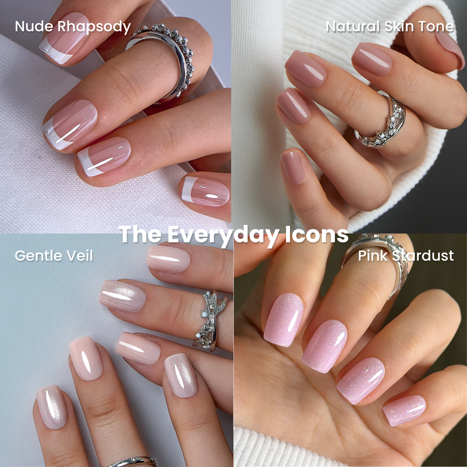 The Everyday Icons-Short Squoval short squoval press-on nails