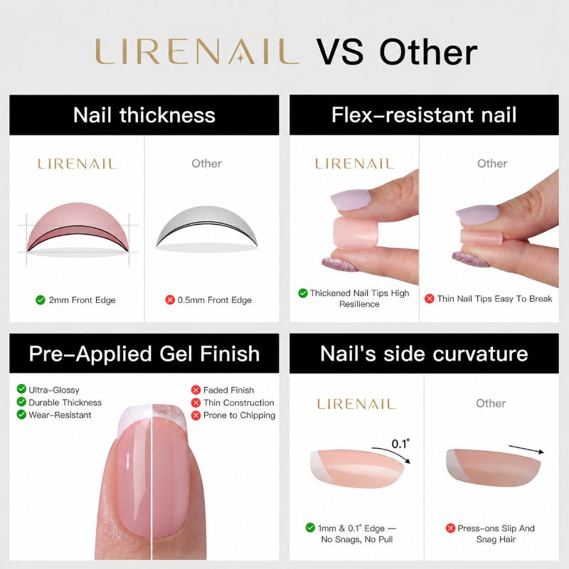Quality Comparison | Lirenail Press-On Nails