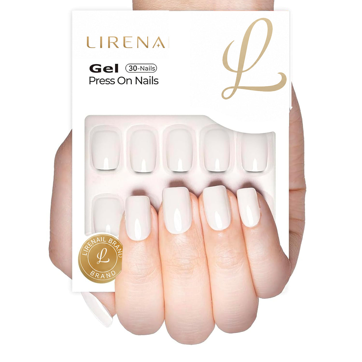 White Pearl – M Squoval (Soft Gel)