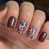 Wild Chic Spots short squoval press-on nails