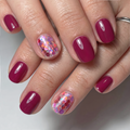 Wine Gem RS Squoval squoval press-on nails