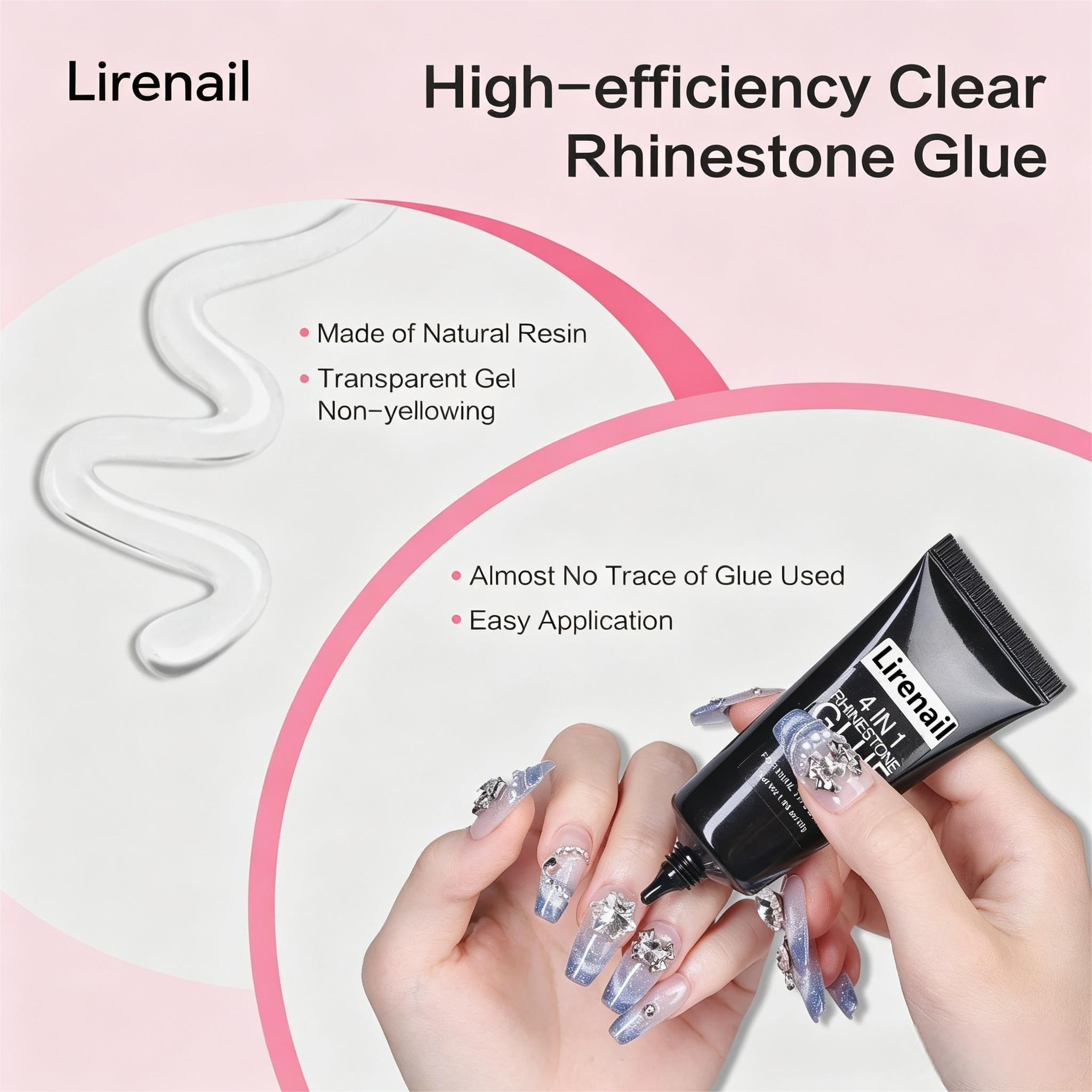 4 in 1 Nail Art Glue Rhinestones 3D Designs and Decorations