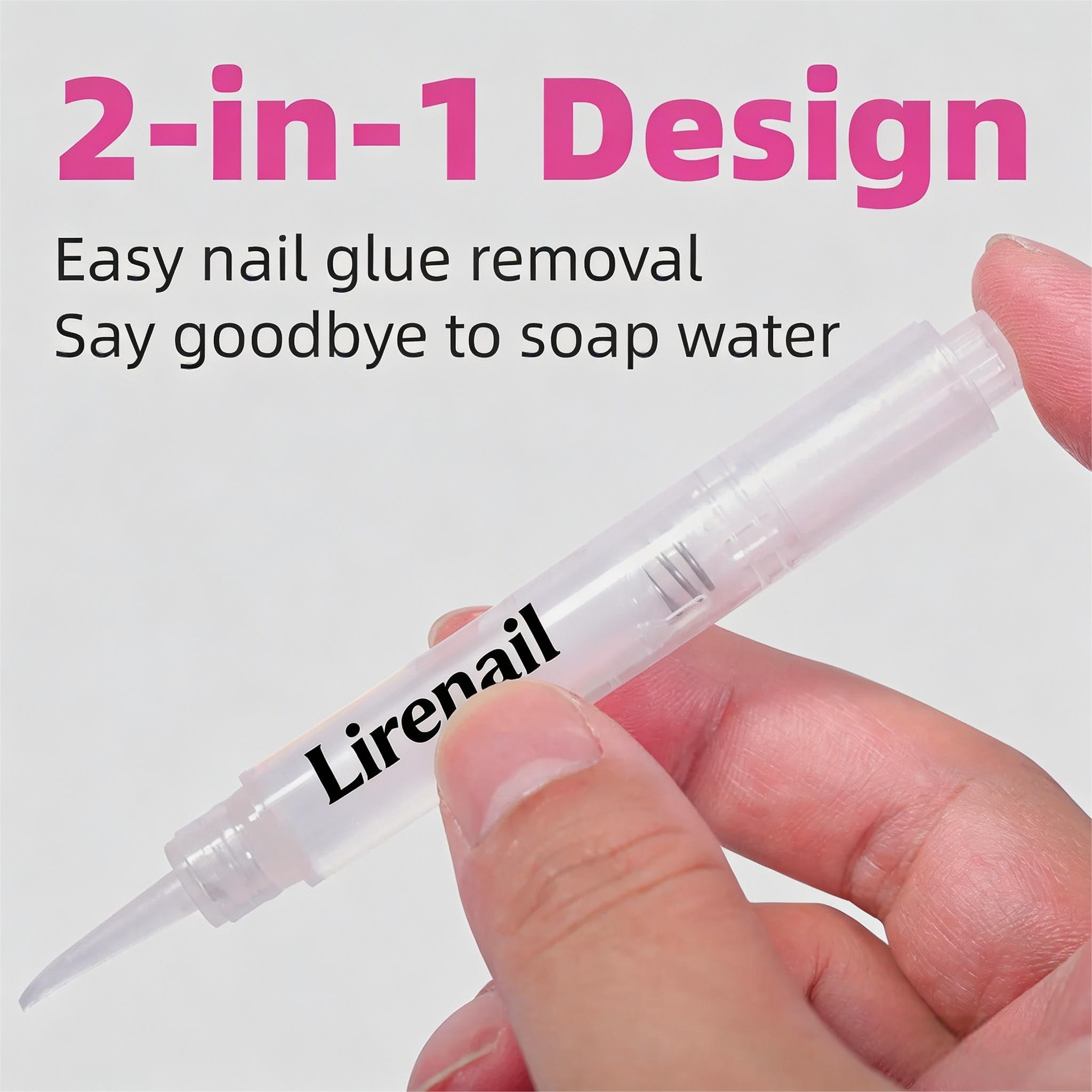 Lirenail Click & Remove Pen for Multi-functional 5ml Press on Nail Glue