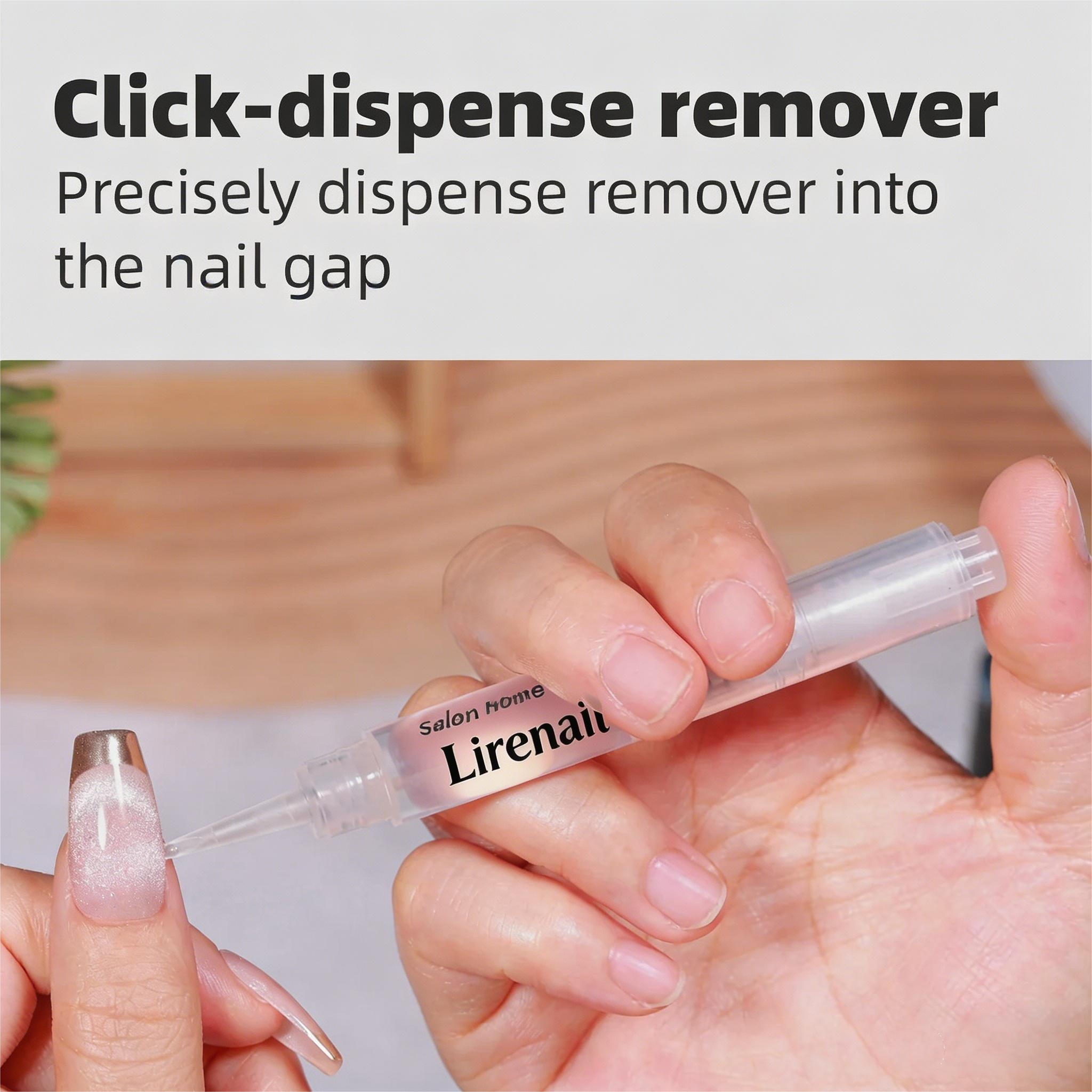 Lirenail Click & Remove Pen for Multi-functional 5ml Press on Nail Glue