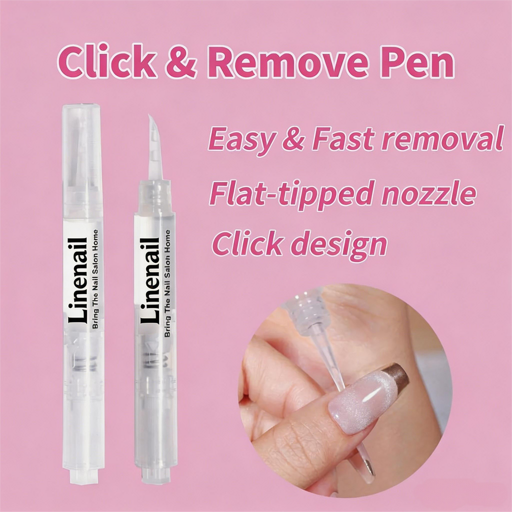 Lirenail Click & Remove Pen for Multi-functional 5ml Press on Nail Glue