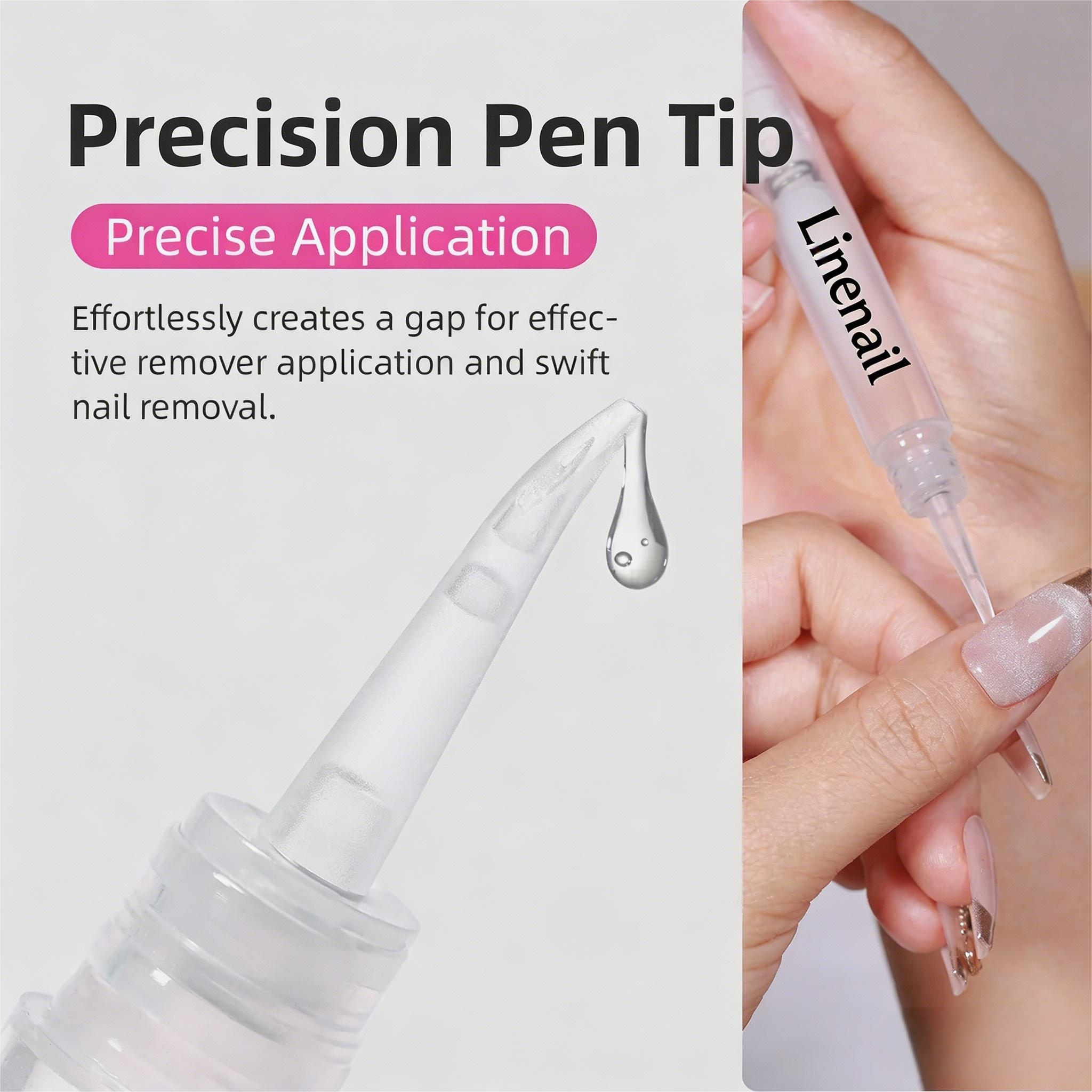 Lirenail Click & Remove Pen for Multi-functional 5ml Press on Nail Glue