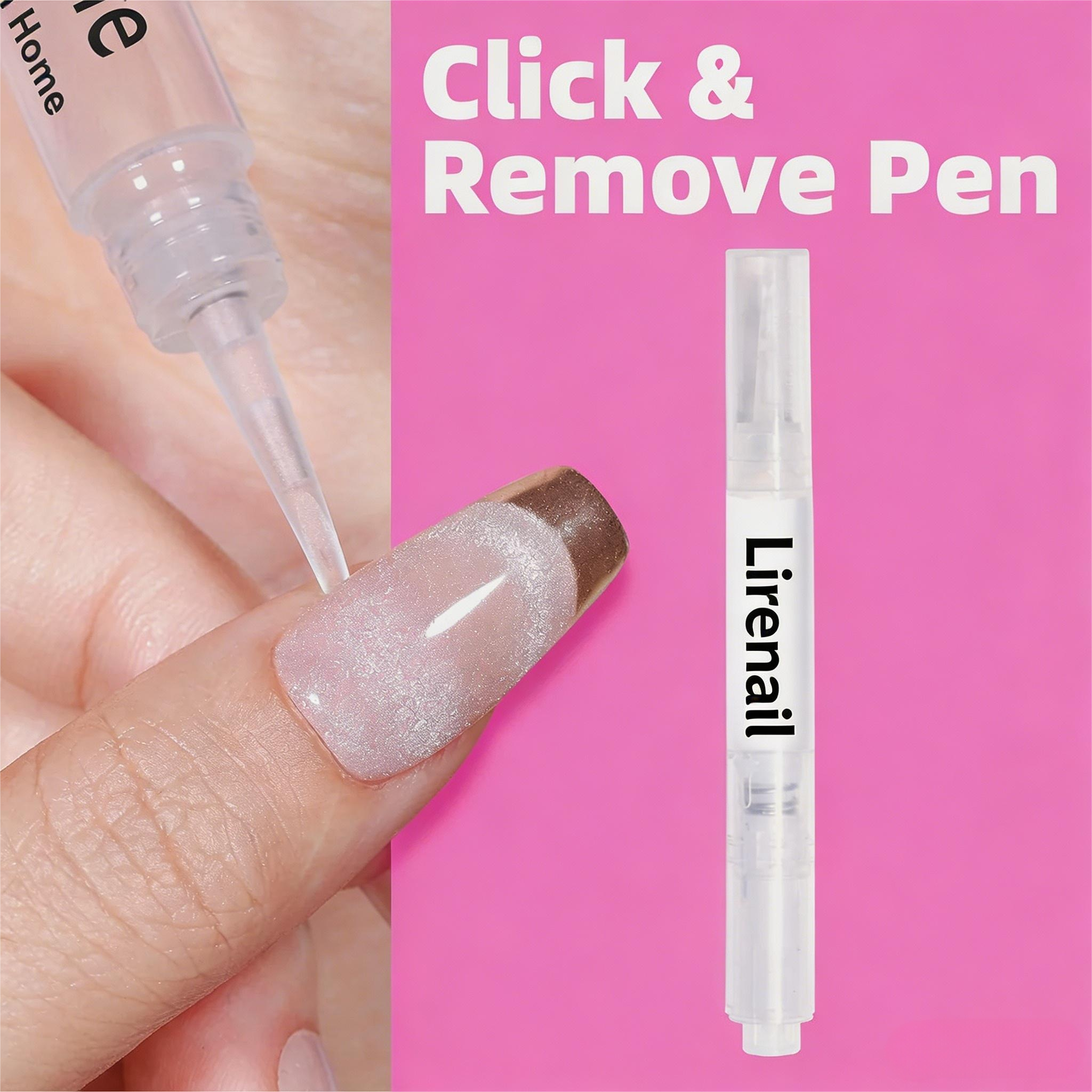 Lirenail Click & Remove Pen for Multi-functional 5ml Press on Nail Glue